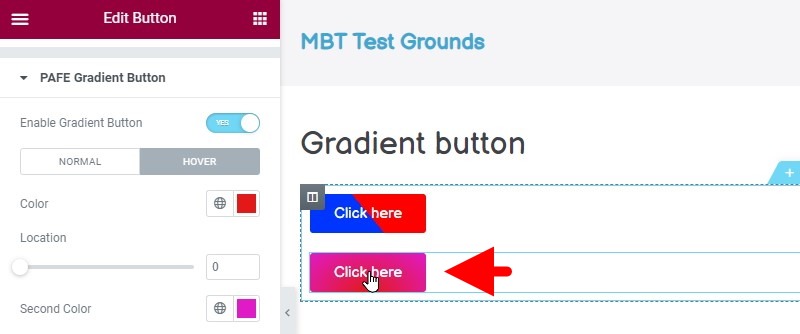 You Now Have A Button With A Radial Gradient Effect The Color Of Which Changes When You Hover Over The Button